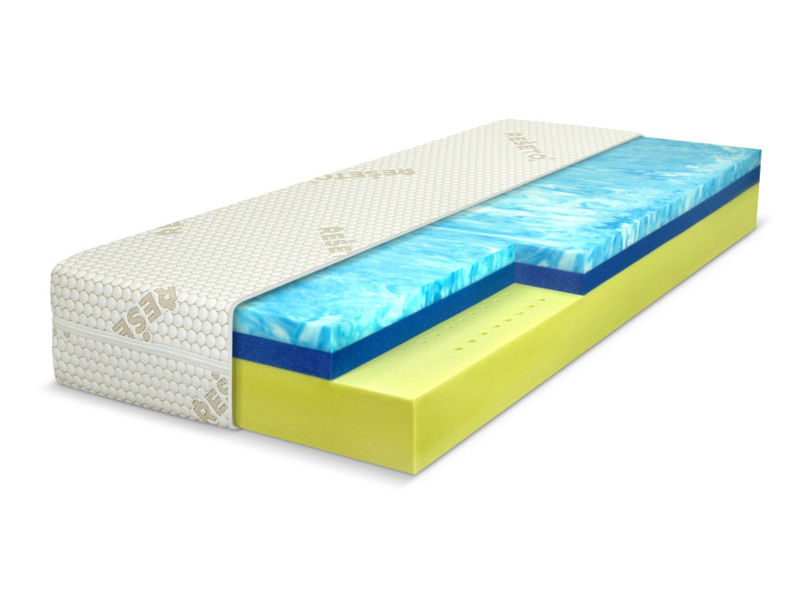 Matrac BLOK HYBRID VISCO Poťah ADAPTIC BROWN