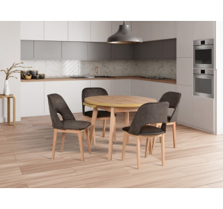 Jedálenský set – stôl OSLO 3 L a stoličky MONTI 2 Jedálenský set – stôl OSLO 3 L a stoličky MONTI 2