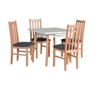 Jedálenský set – stôl OSLO 1 L a stoličky BOS 10 Jedálenský set – stôl OSLO 1 L a stoličky BOS 10
