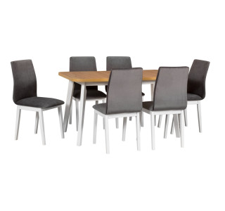 Jedálenský set – stôl OSLO 6 a stoličky LUNA 1 Jedálenský set – stôl OSLO 6 a stoličky LUNA 1