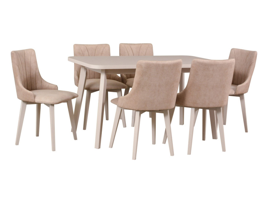 Jedálenský set – stôl OSLO 6 a stoličky MONTI 5 Jedálenský set – stôl OSLO 6 a stoličky MONTI 5
