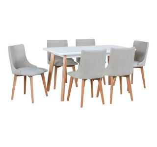 Jedálenský set – stôl OSLO 7 a stoličky MONTI 5
