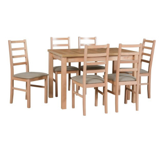 Jedálenský set – stôl MAX 5 a stoličky NILO 8 Jedálenský set – stôl MAX 5 a stoličky NILO 8