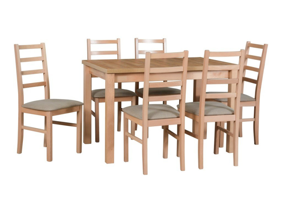 Jedálenský set – stôl MAX 5 a stoličky NILO 8 Jedálenský set – stôl MAX 5 a stoličky NILO 8