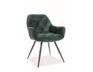 Jedálenská stolička CHERRY VELVET čierny mat/zelená bluvel 78 Jedálenská stolička CHERRY VELVET čierny mat/zelená bluvel 78