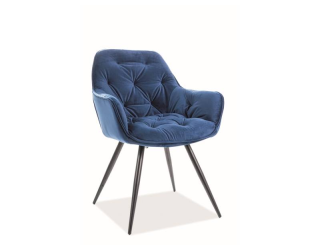 Jedálenská stolička CHERRY VELVET čierny mat/granátová bluvel 86 Jedálenská stolička CHERRY VELVET čierny mat/granátová bluvel 86