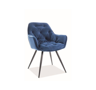Jedálenská stolička CHERRY VELVET čierny mat/granátová bluvel 86 Jedálenská stolička CHERRY VELVET čierny mat/granátová bluvel 86