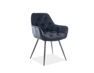 Jedálenská stolička CHERRY VELVET čierny mat/čierna bluvel 19 Jedálenská stolička CHERRY VELVET čierny mat/čierna bluvel 19