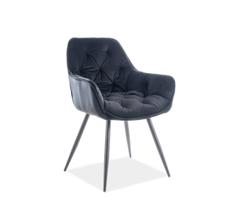 Jedálenská stolička CHERRY VELVET čierny mat/čierna bluvel 19 Jedálenská stolička CHERRY VELVET čierny mat/čierna bluvel 19