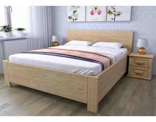 Jaseňová posteľ Ivana s úložným priestorom