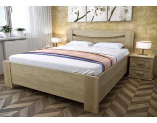 Dubová posteľ Linda s úložným priestorom 