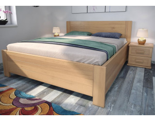 Buková posteľ Ivana s úložným priestorom
