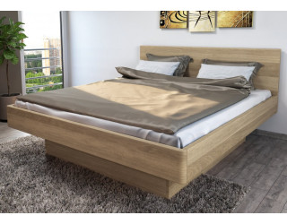 Dubová posteľ Pegas s úložným priestorom 