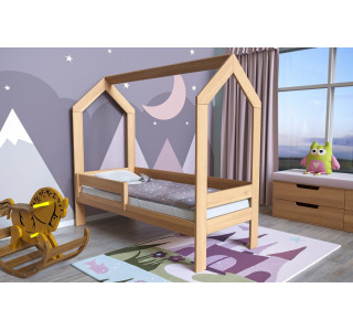 Detská posteľ domček z bukového dreva