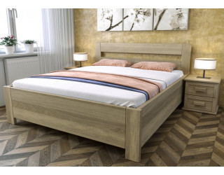 Dubová posteľ Romana s úložným priestorom